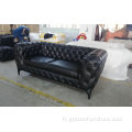 Living moderne Maison de canapé Chesterfield tufted Cuir